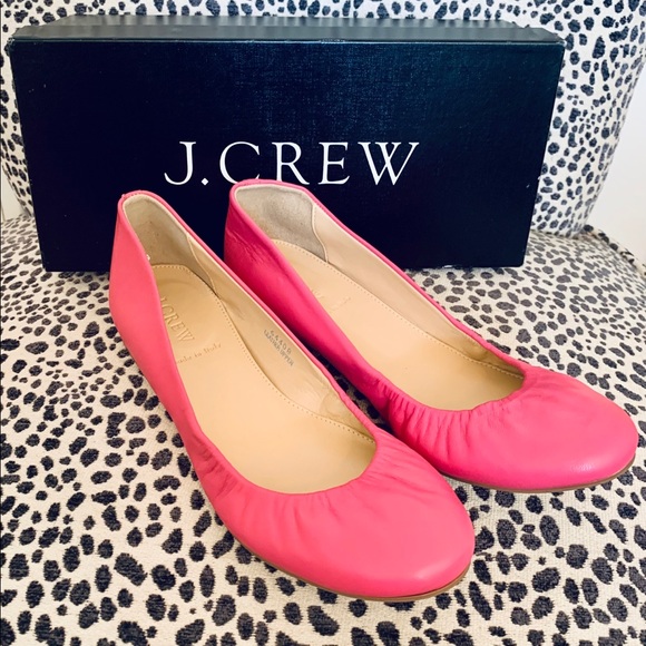 J. Crew Shoes - J. Crew pink ‘Cece’ leather ballet flats size 7